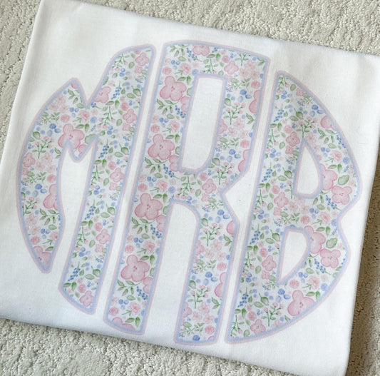 Floral Monogram Tee