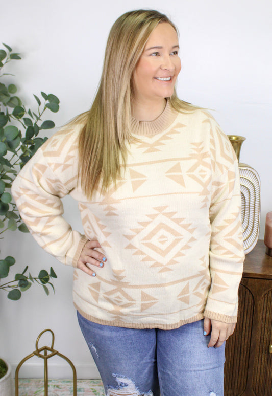 Aztec Plus Size Sweater RTS